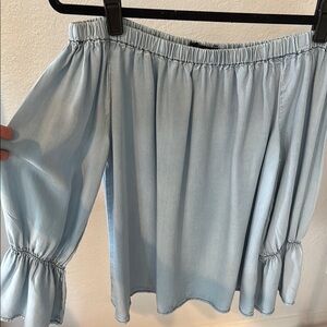 Sanctuary Light Blue Denim Off the shoulder Top